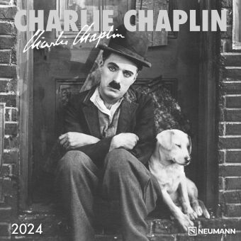 Charlie Chaplin 2024 - Wand-Kalender - Broschüren-Kalender - 30x30 - 30x60 geöffnet