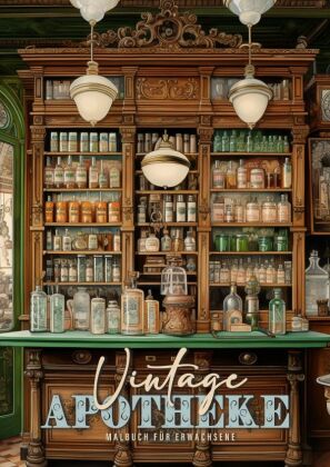 Vintage Apotheke Malbuch für Erwachsene