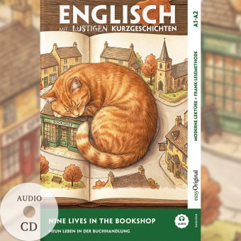 Englisch lernen mit lustigen Kurzgeschichten (A1-A2) - Nine Lives in the Bookshop (+ Audio-CD), m. 1