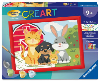 CreArt, Malen nach Zahlen Kinder - Pfotenbande