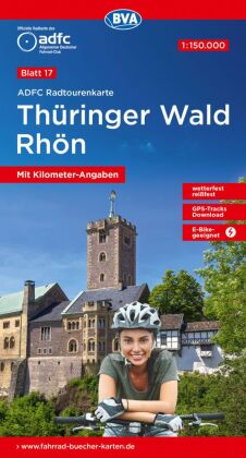 BVA ADFC Radtourenkarte Thüringer Wald Rhön 1:150.000