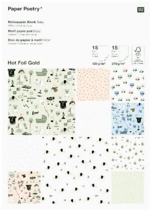 Motivpapier Block, Baby