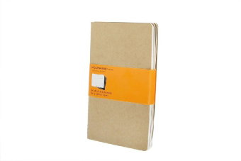 Moleskine Cahier A5, liniert, Kraft/Natur, 3er-Set