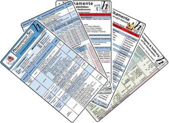 Medikamenten Karten-Set - Notfallmedikamente, Analgesie & Sedierung, Inkompatibilitäten intravenöser