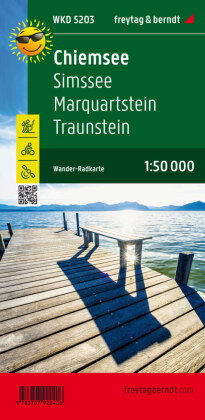 Chiemsee, Wander-, Rad- und Freizeitkarte 1:50.000, freytag & berndt, WKD 5203, mit Infoguide