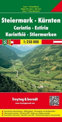 Freytag & Berndt Autokarte Steiermark, Kärnten; Carintia, Estiria. Karinthie; Stiermarken; Styria, C