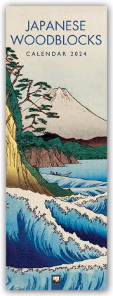 Japanese Woodblocks - Japanische Holzschnitte - Slimline-Kalender 2024