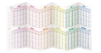 Urlaubs-/Team-Kalender Leporello A4 2027