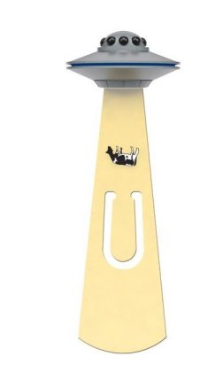 UFO Bookmarks Lesezeichen - Silver
