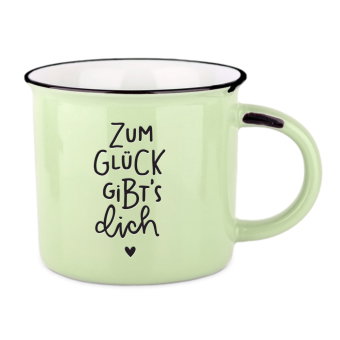 Becher Vintage Zum Glück gibt's dich