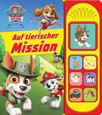 PAW Patrol - Auf tierischer Mission - Soundbuch - Pappbilderbuch mit 7 Geräuschen