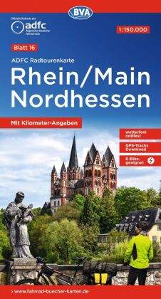 BVA ADFC Radtourenkarte Rhein/Main Nordhessen 1:150.000
