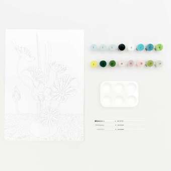 Malen nach Zahlen Set, Lotus, 26 x 37 cm, FSC 100%