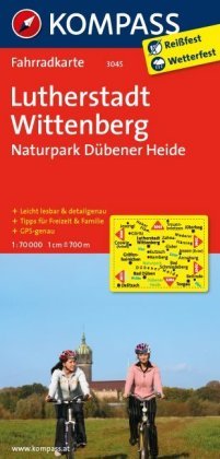 KOMPASS Fahrradkarte 3045 Lutherstadt Wittenberg - Naturpark Dübener Heide 1:70.000