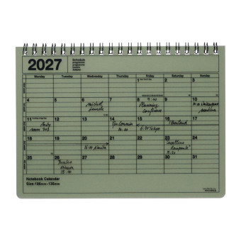 Mark's 2027 Notebook Calendar S, Khaki