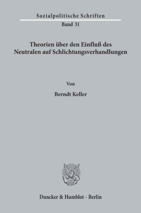 Theorien über den Einfluß des Neutralen auf Schlichtungsverhandlungen.