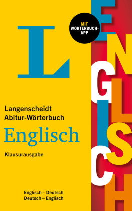 Langenscheidt Abitur-Wörterbuch Englisch Klausurausgabe, m. Buch, m. Online-Zugang