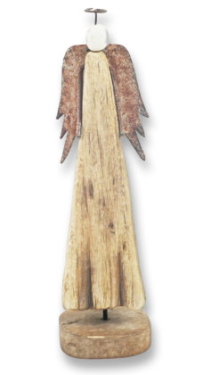 Holzengel schmal auf Holzfuß