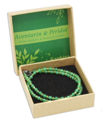 Aventurin Saphira Edelsteinkette