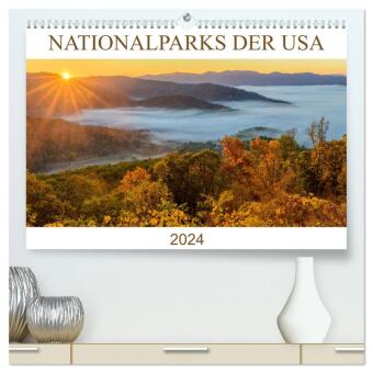 Nationalparks der USA (hochwertiger Premium Wandkalender 2024 DIN A2 quer), Kunstdruck in Hochglanz