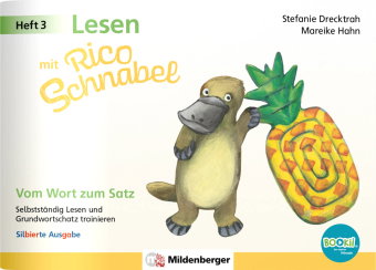 Lesen mit Rico Schnabel, Heft 3: Vom Wort zum Satz - silbierte Ausgabe, für BOOKii®