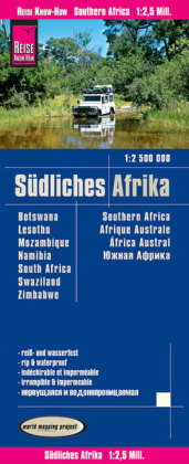 Reise Know-How Landkarte Südliches Afrika (1:2.500.000) : Botswana, Lesotho, Mosambik, Namibia, Simb
