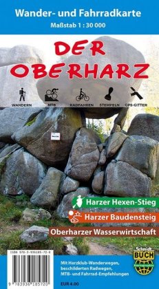 Der Oberharz, Wander- und Fahrradkarte