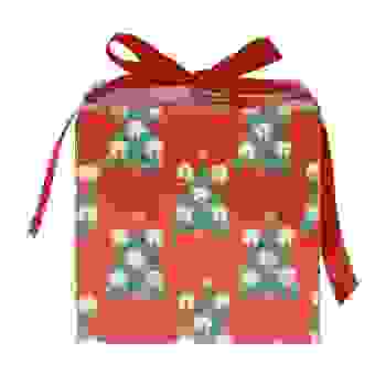 Geschenkpapier Tannenbäume, Rot, FSC MIX