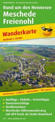 PublicPress Wanderkarte Rund um den Hennesee, Meschede - Freienohl