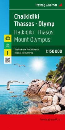 freytag & berndt Straßenkarte Chalkidiki - Thassos - Olymp 1:150.000