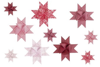 Fröbelsterne Mix rot/weiss