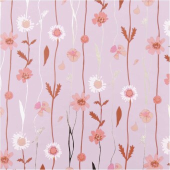 Geschenkpapier Blumenranken, flieder, FSC MIX