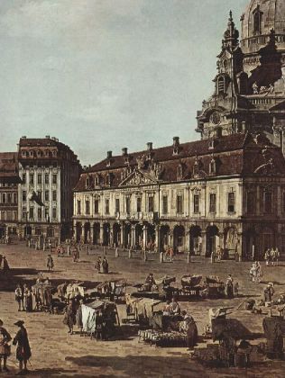 Canaletto (I) - Ansicht von Dresden, Der Neumarkt von der Moritzstraße aus, Detail - 1.000 Teile (Pu