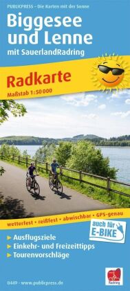 Publicpress Radkarte Biggesee und Lenne mit SauerlandRadring 1:50.000