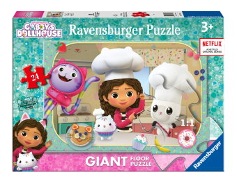 Ravensburger Kinderpuzzle 03178 - Gabbys Kochkünste - Bodenpuzzle mit 24 großen Puzzleteilen, für kl