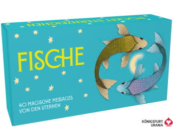 Sternzeichen Fische 40 Karten in Magnetschachtel mit Metallicfolie - Magische Messages von den Stern