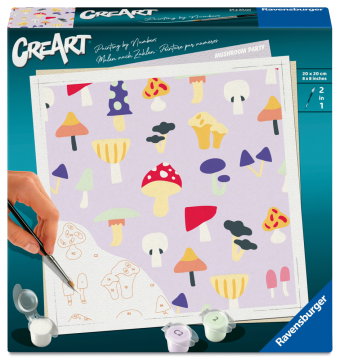 CreArt, Malen nach Zahlen Adults Trend - Pilzparty