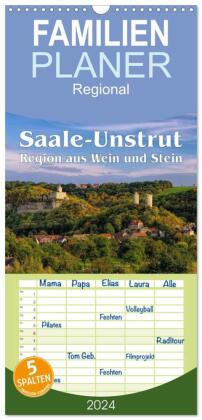 Familienplaner 2024 - Saale-Unstrut - Region aus Wein und Stein mit 5 Spalten (Wandkalender, 21 x 45