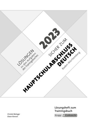 Sicher zum Hauptschulabschluss Deutsch Baden-Württemberg 2023 und 2024, m. 1 Online-Zugang