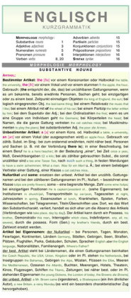 Leporello: Englisch Kurzgrammatik - Die komplette Grammatik im Überblick