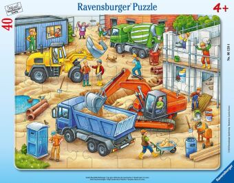 Kinderpuzzle 40 Teile - Große Baustellenfahrzeuge