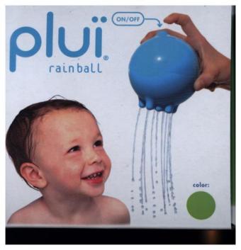 Moluk Pluï Regenball Badespielzeug grün