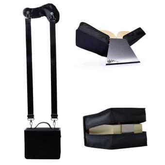 HabersackSKIN Tasche BASIC Gr. XL in Onyx-Schwarz mit Tragegurt & Buchstütze