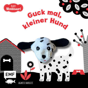 Kontrastbuch für Babys mit Fingerpuppe: Guck mal, kleiner Hund