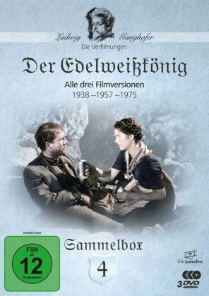 Der Edelweißkönig (1938, 1957, 1975) - Die Ganghofer Verfilmungen, 3 DVD