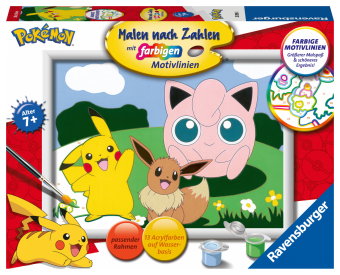 CreArt, Malen nach Zahlen Kinder Pokémon - Abenteuer