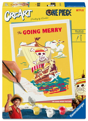 CreArt, Malen nach Zahlen Adults Trend One Piece - Das Piratenschiff Flying Lamb (Going Merry)