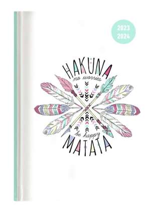 Collegetimer Hakuna Matata 2023/2024 - Schüler-Kalender A6 (10x15 cm) - Day By Day - 352 Seiten - Te