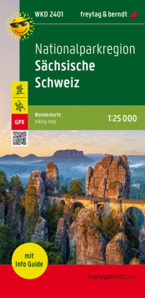 Nationalparkregion Sächsische Schweiz, Wanderkarte 1:25.000, mit Infoguide, freytag & berndt, WKD 24