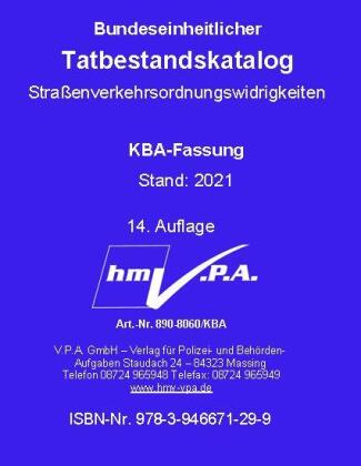 Bundeseinheitlicher Tatbestandskatalog KBA-Langfassung, gebunden